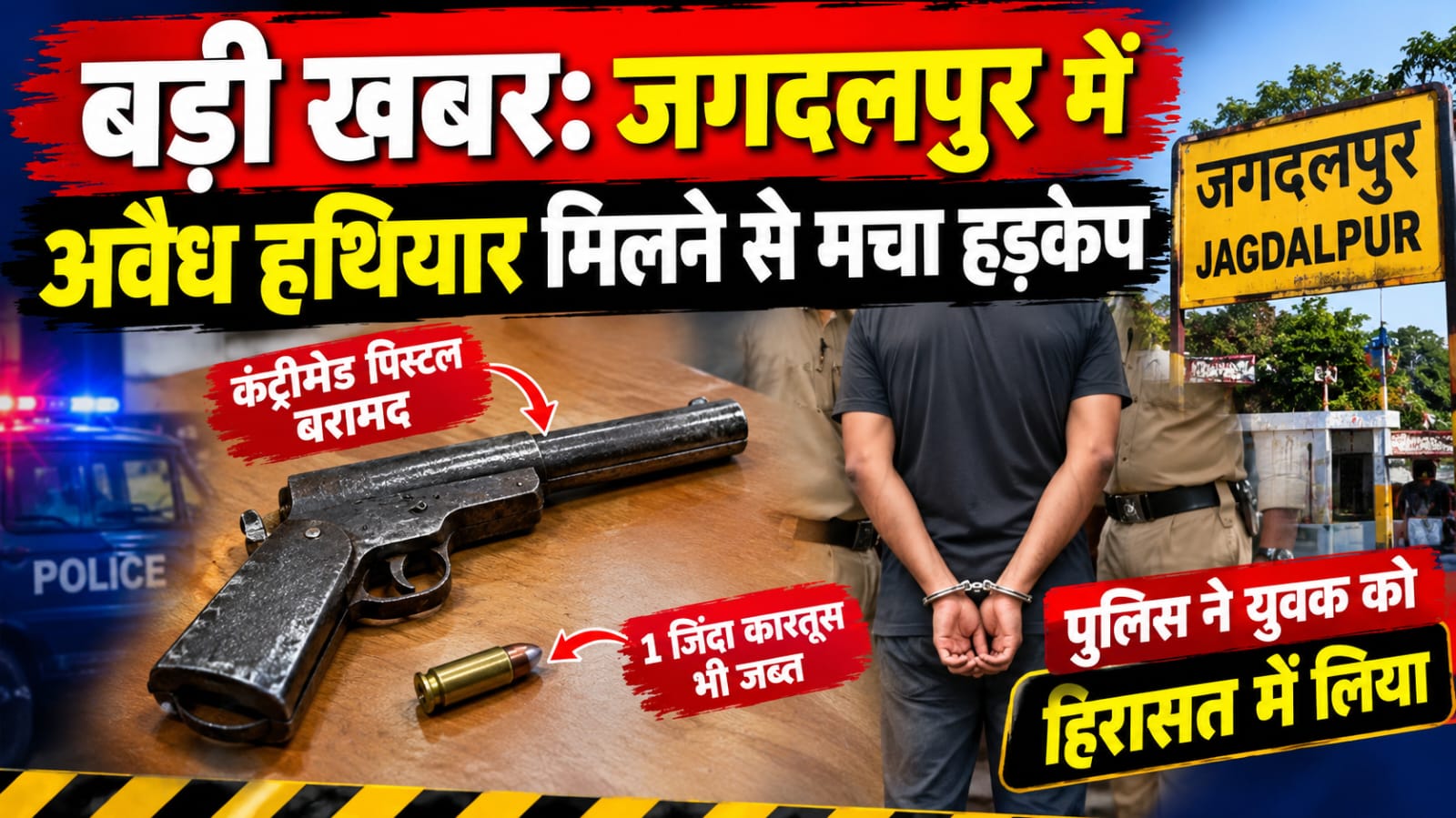 🚨 बड़ी खबर: जगदलपुर में अवैध हथियार मिलने से मचा हड़कंप